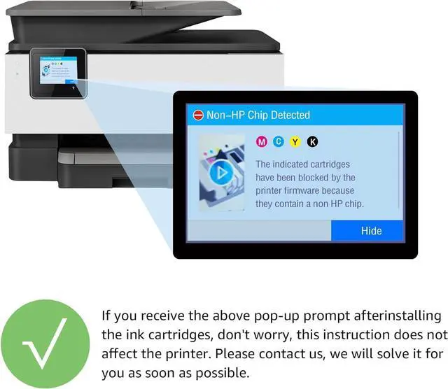 Alt view image 7 of 7 - Jeostarky Compatible  910XL Ink Cartridges Combo Pack Replacement  910XL 910 XL Compatible  Officejet Pro 8020 8025 8028 8035 8022 Printer (4 Pack 910XL Ink Cartridges Combo Pack)