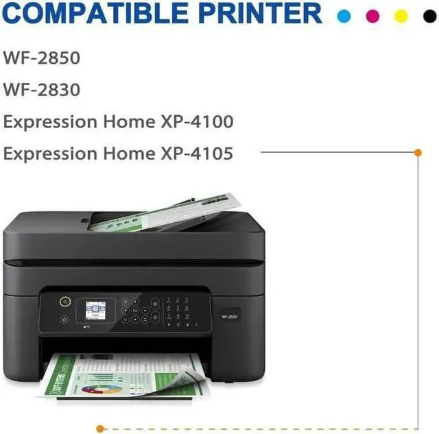Alt view image 2 of 7 - 212XL Ink Cartridges Remanufactured Replacement for Epson 212 Ink Cartridges for Epson Expression Home XP-4100 XP-4105 Workforce WF-2830 WF-2850 Printer (Black, Cyan, Magenta, Yellow, 212 Ink 4-Pack)