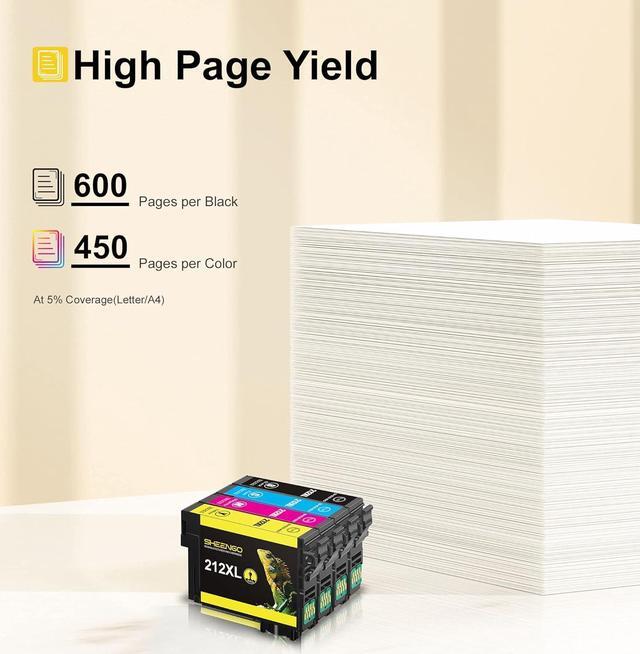 Alt view image 3 of 5 - T212 212XL Remanufactured Ink Cartridges Replacement for Epson 212 XL Ink 212XL Ink Cartridges for Epson XP-4105 Ink Cartridges WF-2850 Ink for XP-4100 XP-4105 WF-2830 WF-2850 Printer (4 Pack)