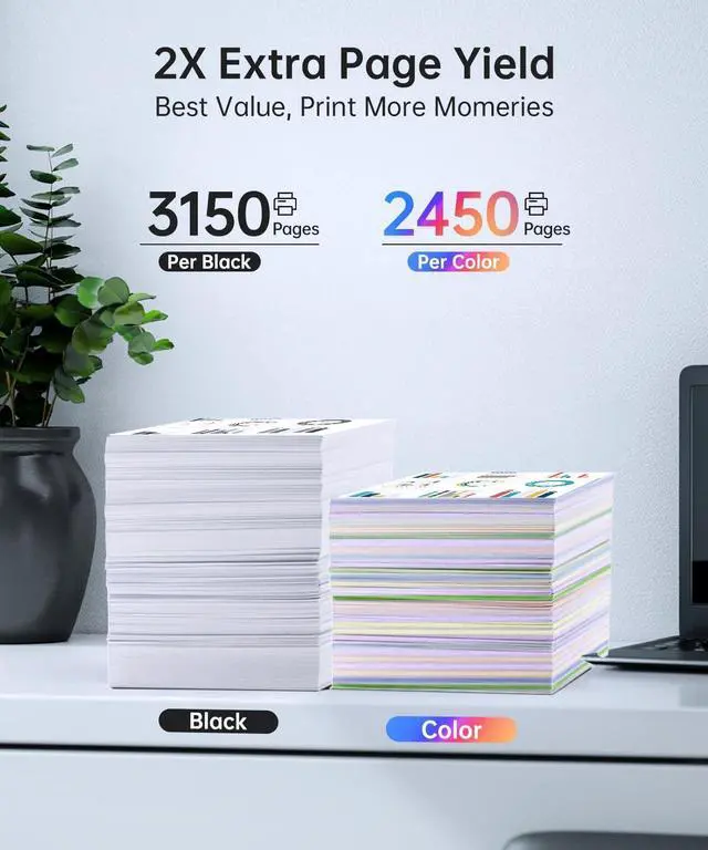 Alt view image 4 of 7 - TOKYOINK 206X M283fdw Toner Cartridges 4 Pack High Yield [Show Ink Level] [with Chip] Compatible Replacement  206X 206A  Color LaserJ MFP M283cdw M255dw M283 M255 Printer W2110X W2110A
