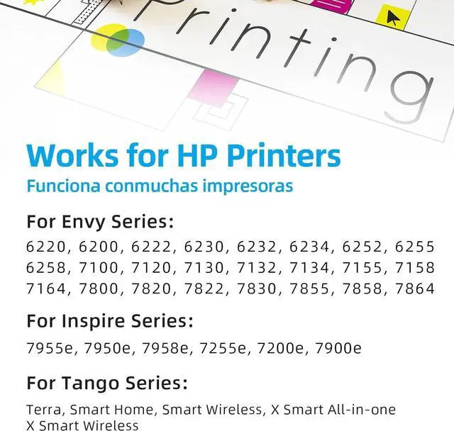 Alt view image 3 of 6 - High Yield  64XL Ink Cartridge Combo Pack, 64XL Ink Cartridge  Printers, Remanufactured  Ink 64 for Envy Photo 7858 7855 7155 7800, for Envy Inspire 7955e 7255e 7900e 7200e Printer