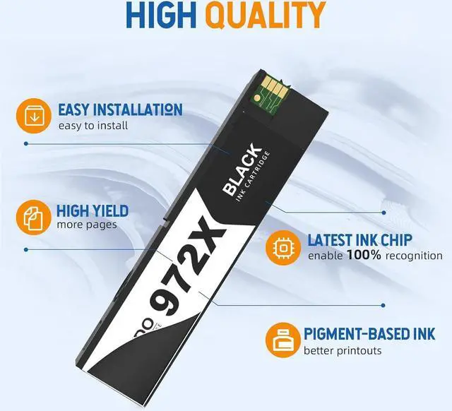 Alt view image 4 of 6 - Skydo 972X Ink Cartridges Replacement  972X 972 X 972A, 477dw Ink Cartridges, (BK/C/M/Y) 4 Combo Pack Work with PageWide Pro 477dw 477dn 577dw 577z 452dw 452dn 552dw P55250dw Printers