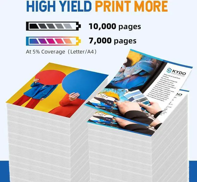 Alt view image 3 of 6 - Skydo 972X Ink Cartridges Replacement  972X 972 X 972A, 477dw Ink Cartridges, (BK/C/M/Y) 4 Combo Pack Work with PageWide Pro 477dw 477dn 577dw 577z 452dw 452dn 552dw P55250dw Printers
