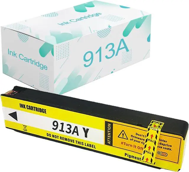 Main image of Compatible  913A Ink Cartridges Replacement  913 913A with Pagewide Pro MFP 477dn 552dw 577dw P55250dw P57750dw 452dn Printer Yellow Ink