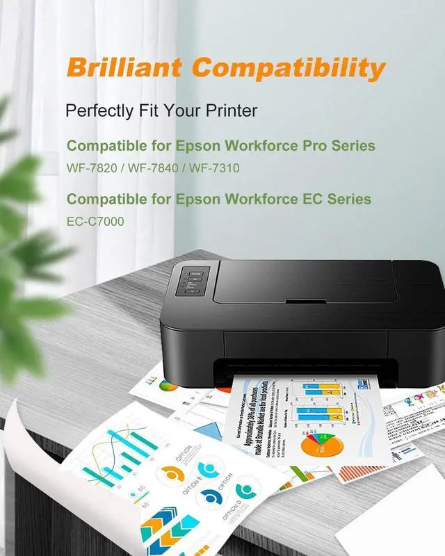 Alt view image 2 of 6 - 812XL 812 XL T812XL Remanufactured Ink Cartridges Replacement for Epson 812XL Ink Cartridges Combo Pack to use with Workforce Pro WF-7840 WF-7820 WF-7310 EC-C7000 Printer (BCMY,4 Pack)