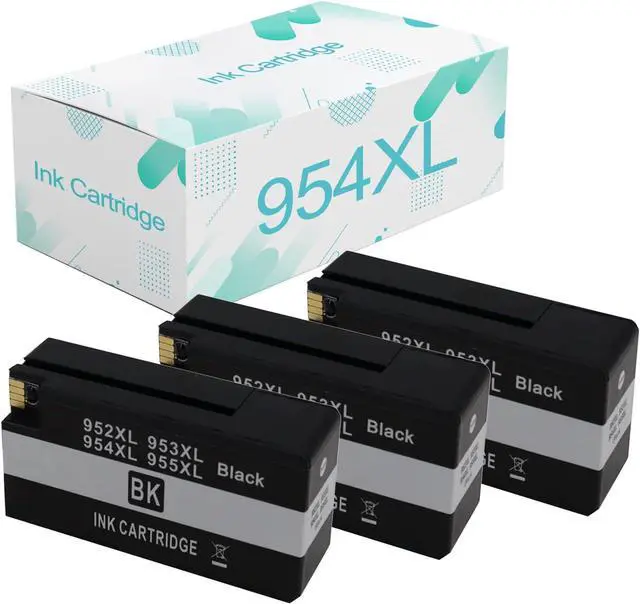 Main image of Compatible  954XL Ink Cartridges Replacement  954 954XL with OfficeJet Pro 7720 7740 8210 8216 8702 8710 8715 8720 8725 8730 Printer 3 Black