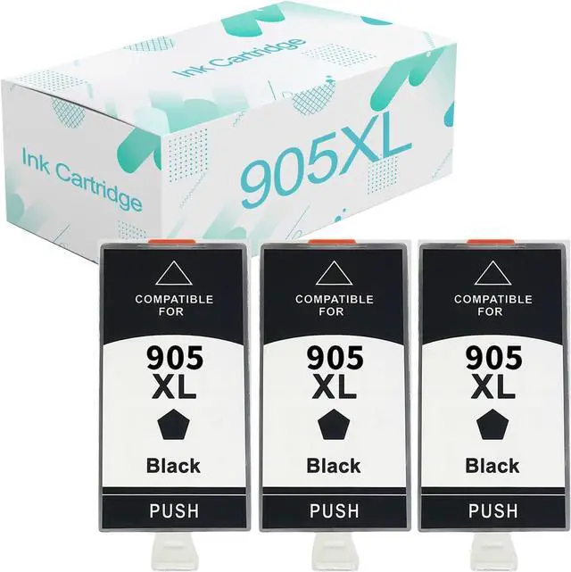 Main image of Compatible  904XL Ink Cartridges Replacement  904 904XL with OfficeJet Pro 6970 All-in-One Printer 3 Black