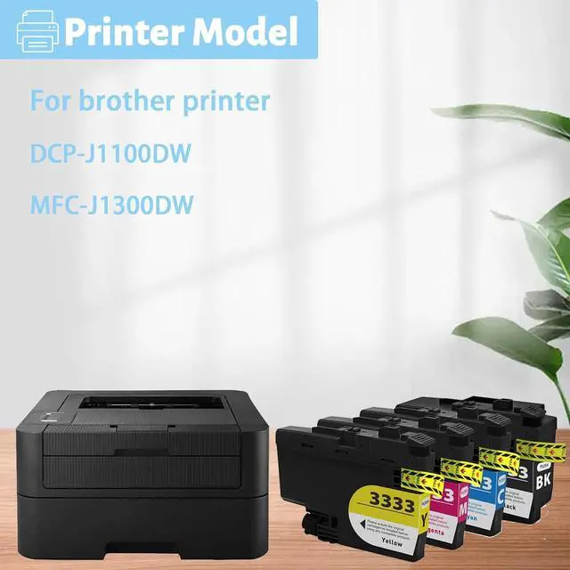 Alt view image 2 of 7 - Ink Cartridge for Brother LC3333BK LC3333C LC3333M LC3333Y Ink Cartridge Combo,High Yield Compatible for Brother J1100DW J1300DW Printer Combo Pack