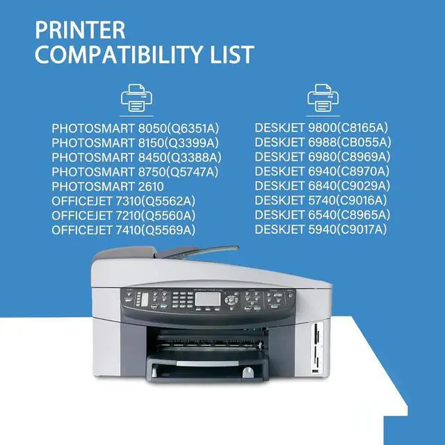 Alt view image 2 of 6 - 96 97 Remanufactured Ink Cartridge Combo Pack Replacement for 96 Black 97 Tri-Color Work with 7310 7410 9800 6980 6940 5740 8050 8450 2610 | C9348FN C9363WN (2-Pack)