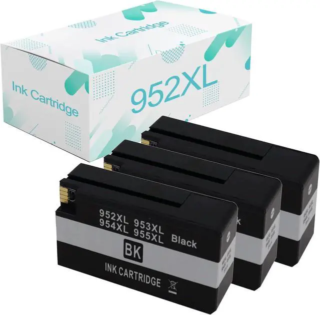 Main image of Compatible  952xl Ink Cartridges Replacement  952 952XL with OfficeJet Pro 7740 8210 8216 8710 8715 8720 8725 8730 8740 Printer 3 Black