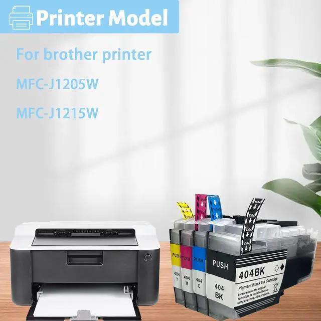 Alt view image 2 of 7 - Ink Cartridge for Brother LC404BK LC404C LC404M LC404Y High Yield,Compatible J1205W J1215W Printer Page Yield Up to 750 Pages Black,750 Pages Color Combo Pack