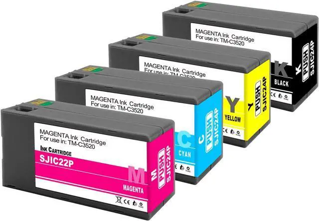 Main image of Primer Ink Compatible SJIC22P Ink Cartridge for TM-3500 ColorWorks Printer (4Pack-BK/CY/MG/YL)