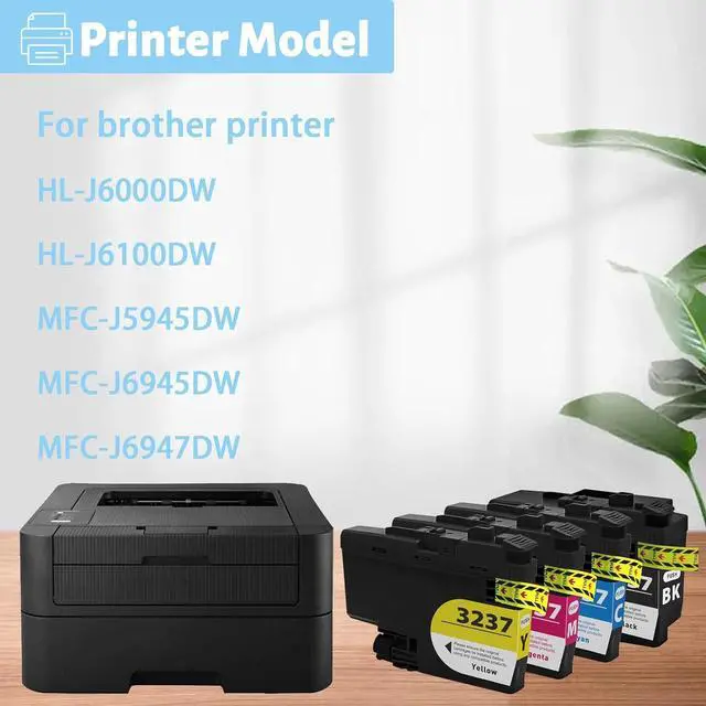 Alt view image 2 of 7 - Ink Cartridge for Brother LC3237BK LC3237C LC3237M LC3237Y Ink Cartridge Combo,High Yield Compatible for Brother J6000DW J6100DW J5945DW J6945DW J6947DW Printer Combo Pack