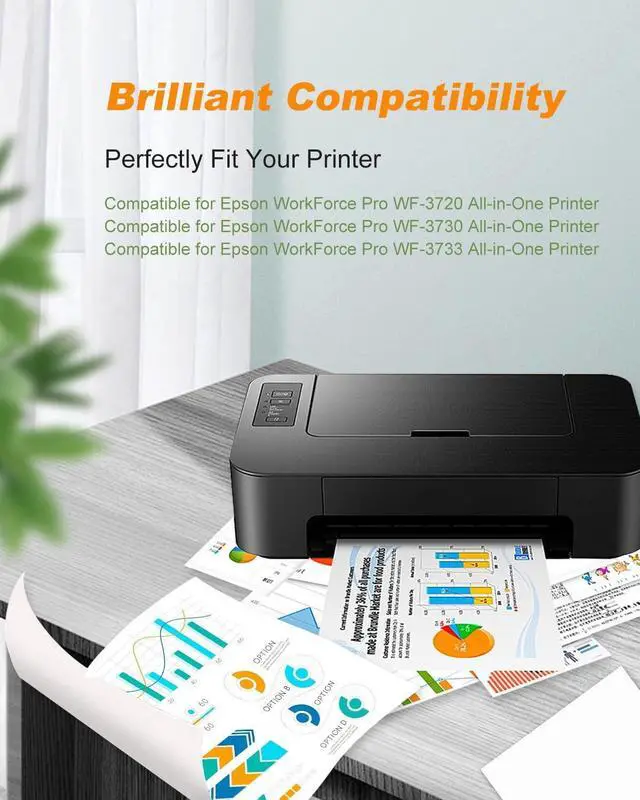 Alt view image 2 of 6 - 702 702XL Ink Cartridges Remanufactured Ink Cartridges Compatible for Epson 702XL 702 T702 T702XL Ink Cartridges High Yield to Use with Epson Workforce Pro WF-3720 WF-3730 WF-3733 (4 Pack, BCMY)