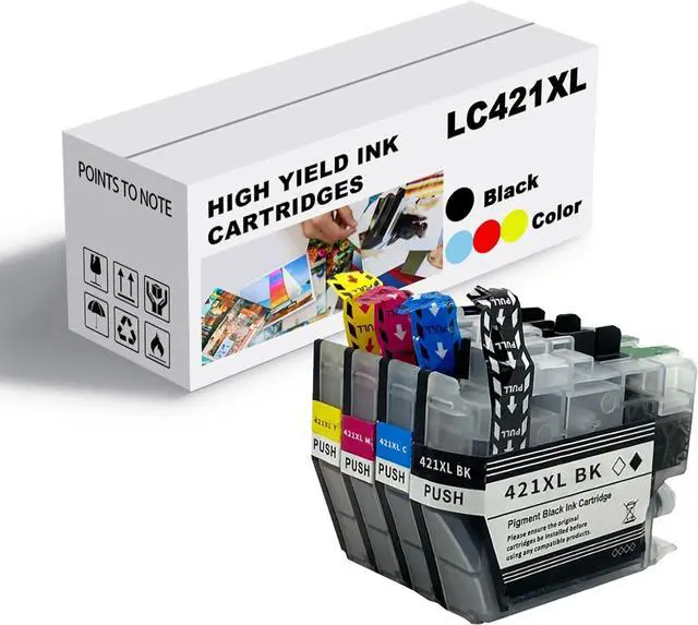 Main image of Ink Cartridge for Brother LC421XLBK LC421XLC LC421XLM LC421XLY High Yield,Compatible for Brother J1050DW J1010DW J1140DW Printer Combo Pack