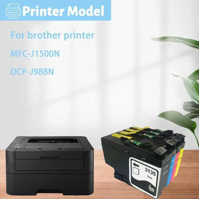 Alt view image 2 of 7 - Ink Cartridge Compatible for Brother 3135 Ink Cartridge,High Yield 3135 Ink Cartridge,Work for Brother J1500N J988N Printer Combo Pack