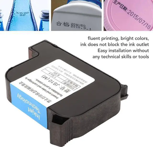 Alt view image 5 of 7 - Acogedor Ink Cartridge, 42ml Black Original Solvent Quick Drying Handheld Inkjet Printer Cartridges Replacement for Wood Acrylic Aluminum Porcelain Cloth Paper