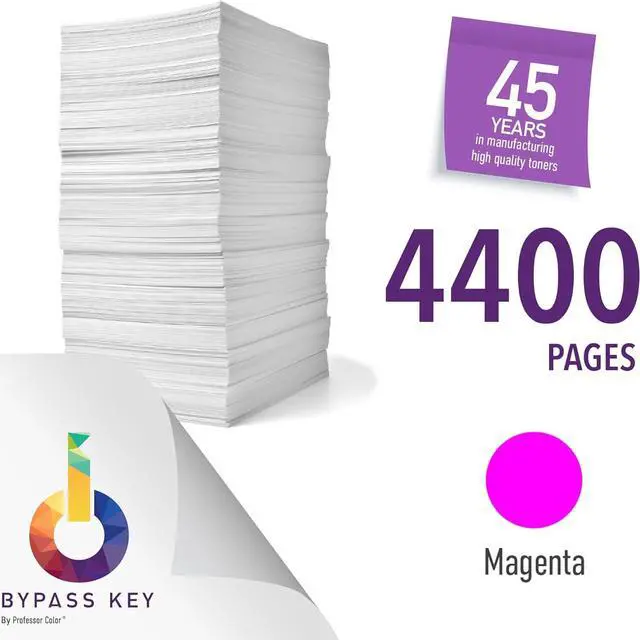 Alt view image 3 of 7 - Professor Color ColorQube 8570 or ColorQube 8580 Ink Replaces 108R00927 (2 Repackaged Magenta OEM Inks), Bundle Includes Bypass Key for use in North American Printers - 4,400 Pages