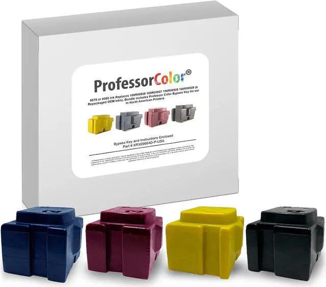 Main image of Professor Color ColorCube 8570 or 8580 Ink 4 Color Set (4 Repackaged Inks with Bypass Key