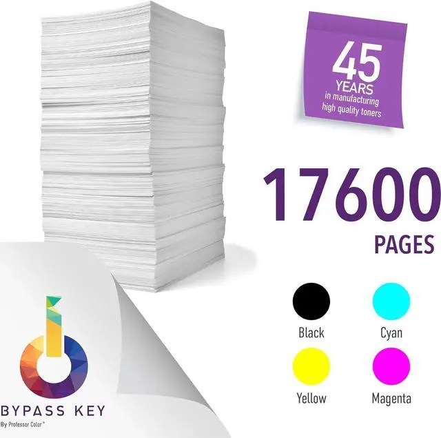 Alt view image 3 of 7 - Professor Color ColorQube 8570 or ColorQube 8580 Ink Replaces 108R00926 108R00927 108R00928 108R00929 (8 Repackaged OEM Inks), Bundle Includes Bypass Key for use in North American Printers