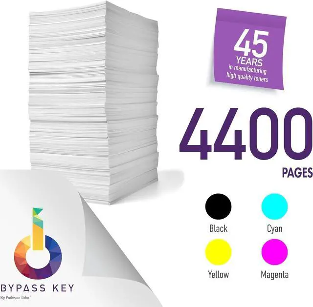 Alt view image 3 of 7 - Professor Color ColorCube 8570 or 8580 Ink 4 Color Set (4 Repackaged Inks with Bypass Key