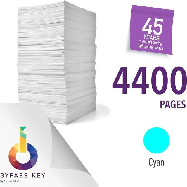 Alt view image 3 of 7 - Professor Color ColorQube 8570 or ColorQube 8580 Ink Replaces 108R00926 (2 Repackaged Cyan OEM Inks), Bundle Includes Bypass Key for use in North American Printers - 4,400 Pages
