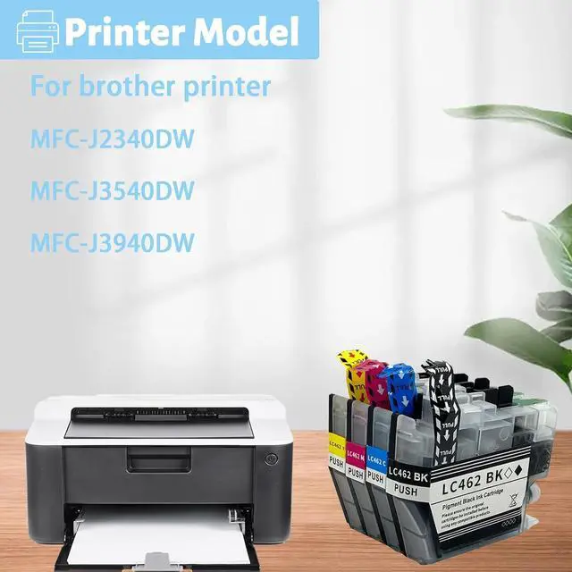 Alt view image 2 of 7 - Ink Cartridge for Brother LC462XL LC462XLBK LC462XLC LC462XLM LC462XLY High Yield,Compatible for Brother J2340DW J3540DW J3940DW Printer Combo Pack