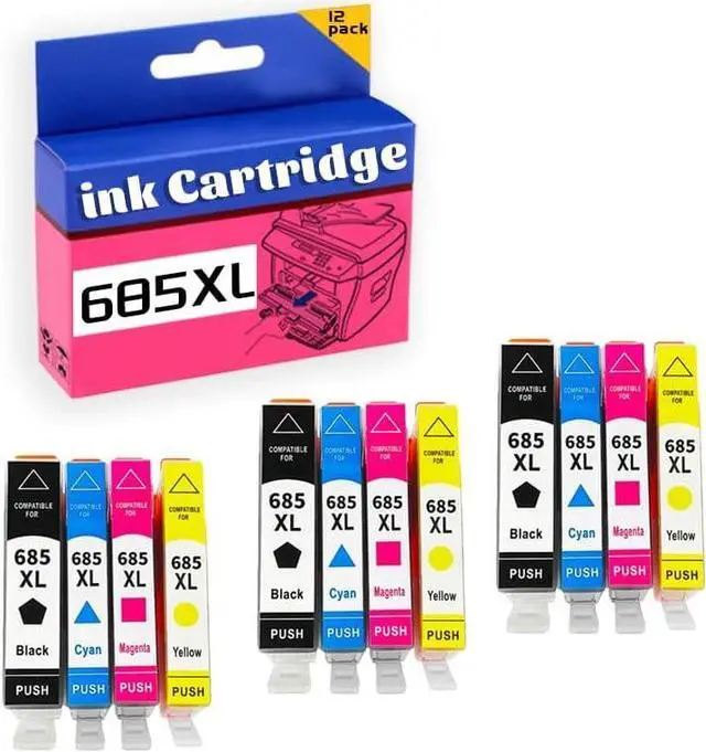 Main image of 685XL Ink Cartridge  High Yield Replacement Pack,Compatible for Deskjet 3525 5525 4615 4625 6525 Printer 3 Set