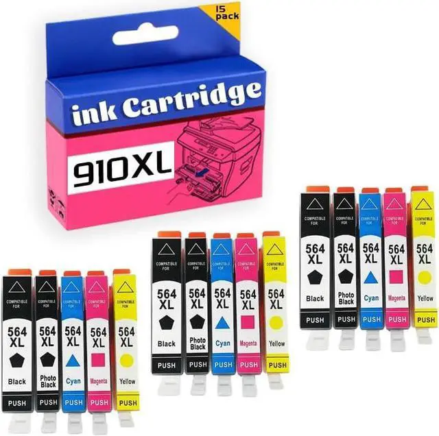 Main image of 564XL Ink Cartridge High Yield Compatible for Deskjet 3070A 3520 3521 3522 3526 for Photosmart Plus B209a B210a B210b B210c B210d B210e Printer 3 Set