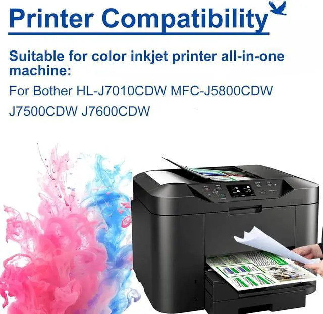 Alt view image 2 of 7 - LC417XL High Yield Ink Cartridges,Compatible for Brother LC417 BK Ink Cartridges,Work for Brother HL-J7010CDW MFC-J5800CDW J7500CDW J7600CDW Printers Black