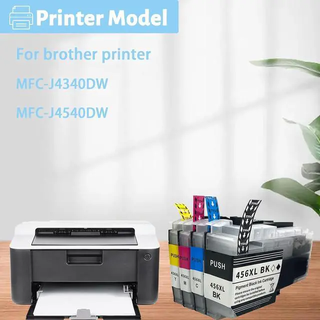 Alt view image 2 of 7 - Ink Cartridge for Brother LC456XLBK LC456XLC LC456XLM LC456XLY High Yield,Compatible J4340DW J4540DW Printer Page Yield Up to 6000 Pages Black 5000 Pages Color Magenta