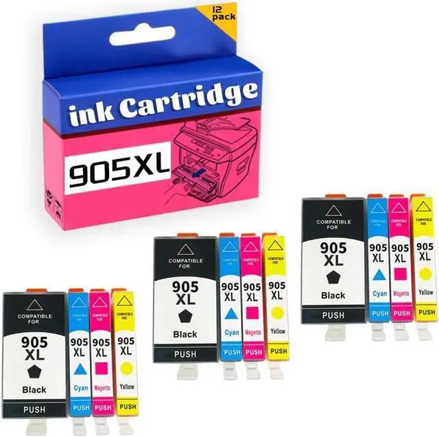 Main image of 905XL Ink Cartridge High Yield Compatible for OFFICEJET PRO 6960 6970 6950 Printer 3 Set