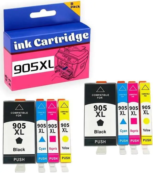 Main image of 905XL Ink Cartridge High Yield Compatible for OFFICEJET PRO 6960 6970 6950 Printer 2 Set