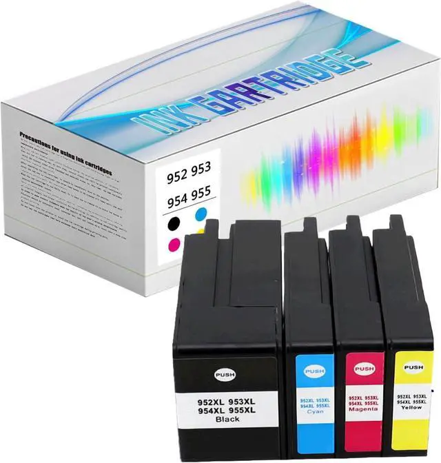 Main image of Replacement High Yield Ink Cartridge Compatible  952 953 954 955XL Ink Cartridges Compatibles  OfficeJet Pro 7720 7730 7740 8210 8216 8710 Printers Four Color Suit