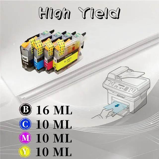 Alt view image 3 of 7 - for Brother LC133 Ink Cartridge High Yield Compatible for MFC-J245 J470DW J475DW J650DW J870DW J4410DW J4510DW J4710DW J6520DW J6720DW J6920DW Printer 2 Set