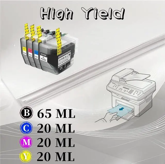 Alt view image 3 of 7 - LC3219XL Ink Cartridge for Brother High Yield Replacement Pack,Compatible for MFC-J5330DW MFC-J5335DW MFC-J5730DW MFC-J5930DW MFC-J6530DW MFC-J6930DW MFC-J6935DW Pri 2 Set