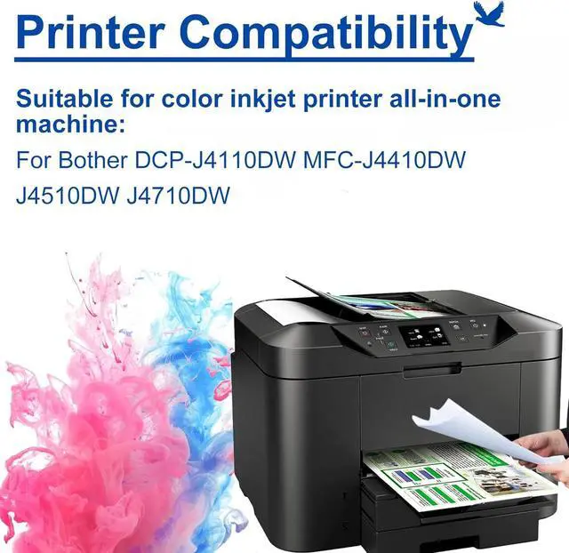 Alt view image 2 of 7 - LC135XL High Yield Ink Cartridges,Compatible for Brother LC137XL BK LC135 C M Y Ink Cartridges,Work for Brother DCP-J4110DW MFC-J4410DW J4510DW J4710DW Printers Como Pack