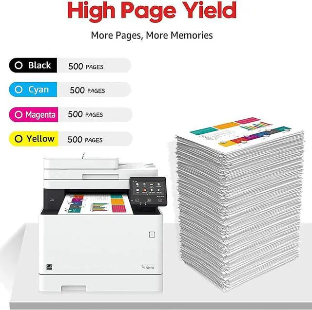 Alt view image 6 of 7 - SHOQ 451XL High Output Ink Cartridge Compatible 451XL Ink Cartridges Use for Pro DCP-J1050DW DCP-J1140DW MFC-J1010DW Printer(1BK+Y+M+C),4Pack