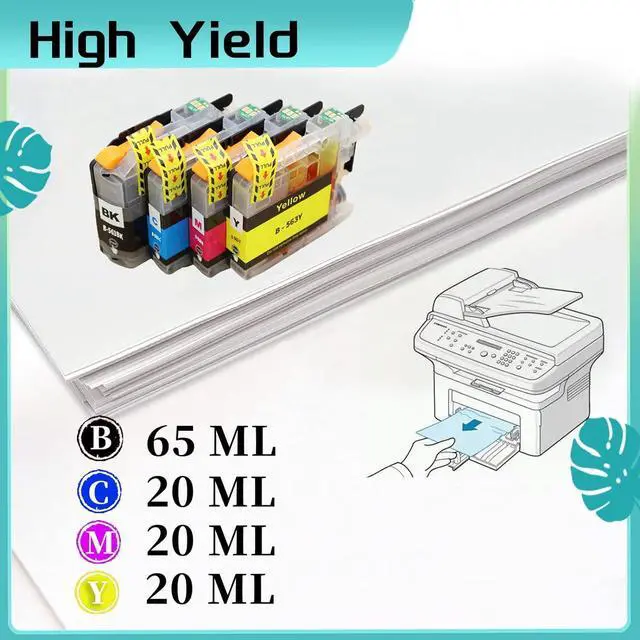 Alt view image 3 of 7 - LC563 Ink Cartridge for Brother High Yield Replacement Pack,Compatible for MFC-J2310 MFC-J2510 MFC-J3520 MFC-J3720 Printer 2 Set