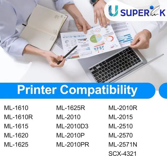 Alt view image 7 of 7 - SuperInk Toner Cartridge Replacement Compatible for Samsung ML2010 use with ML-2010 ML-2010D3 ML-2010P ML-2010R ML-2010PR Series Printers (Black, 1-Pack)