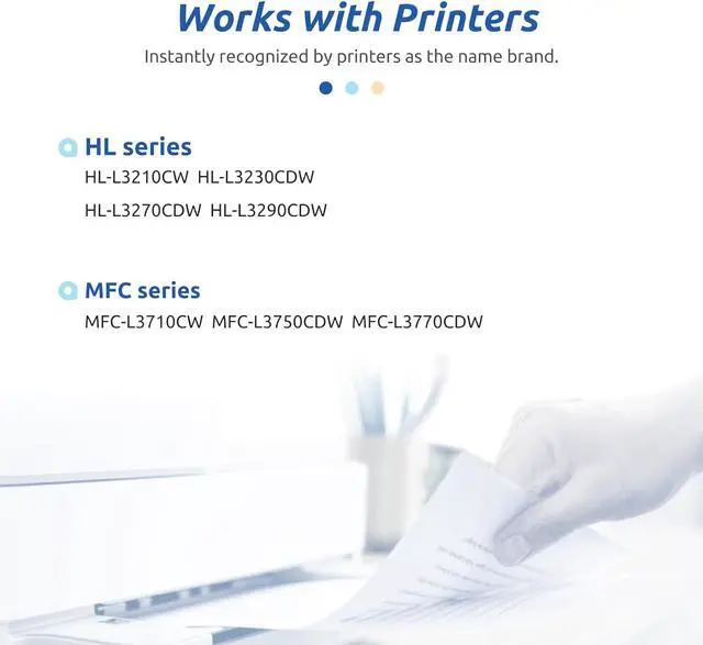 Alt view image 2 of 7 - INK E-SALE Remanufacture Toner Cartridge Replacement for Brother TN227 TN223 Toner Cartridge for use with Brother HL-L3230CDW HL-L3270CDW MFC-L3710CW MFC-L3750CDW MFC-L3770CDW 5-Pack Combo