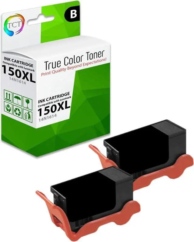 Main image of TCT Compatible Ink Cartridge Replacement for Lexmark 150XL 150XLBK 14N1614 Black High Yield Works with Lexmark Pro 715 915, S315 S415 S515 Printers (750 Pages) - 2 Pack