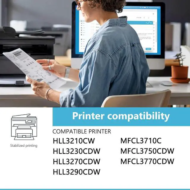 Alt view image 2 of 7 - EAXIUCE TN227 TN-227 Yellow Toner Cartridge Compatible Replacement for Color Pro MFCL3710CW MFCL3750CDW HLL3210CW HLL3230CDW Series Printer