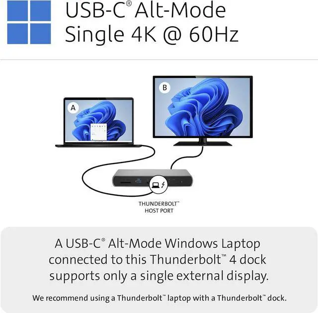 Alt view image 5 of 7 - Kensington SD2600T Thunderbolt 4 Hub, Dual 4K, 65W PD - Mac and Windows (K34036NA)