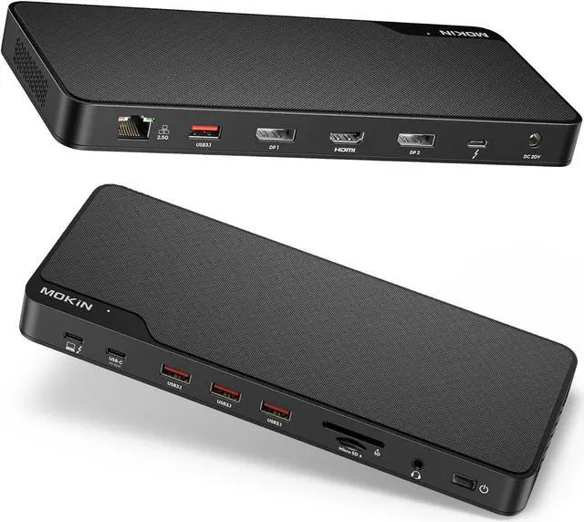 Main image of MOKiN Thunderbolt 4 Dock - 16 Ports, Laptop Docking Station Dual Monitor for MacBook, Docking Station 3 Monitors for Windows with 150W DC Power,TB4 Cable,2.5 Gigabit EthernetThunderbolt Certified