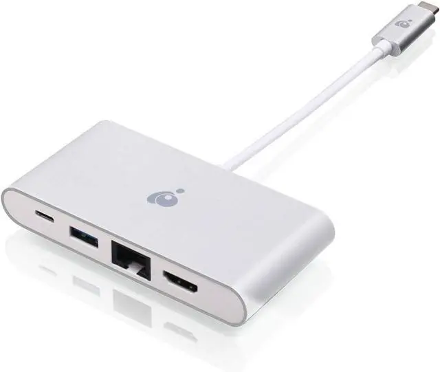 Main image of IOGEAR USB-C 4 in 1 Docking Station - 1 HDMI 4K 30Hz Out - 1 USB 3.0 5Gbps Out - Ethernet LAN Port - USB-C 60W Pass Through - Mac Win - GUH3C3PD