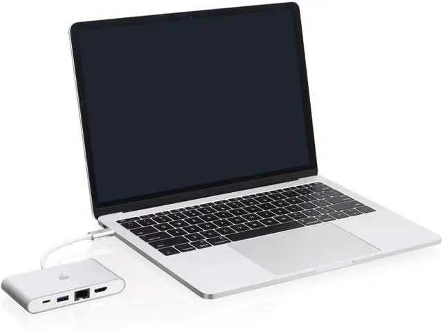 Alt view image 3 of 4 - IOGEAR USB-C 4 in 1 Docking Station - 1 HDMI 4K 30Hz Out - 1 USB 3.0 5Gbps Out - Ethernet LAN Port - USB-C 60W Pass Through - Mac Win - GUH3C3PD