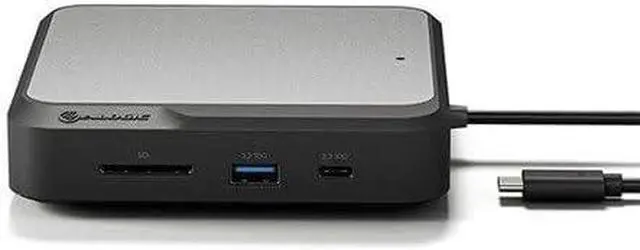 Alt view image 2 of 7 - ALOGIC 7-in-1 Dual 4K Universal Compact Docking Station, 2X HDMI, USB-A, USB-C, 100W PD, Gigabit Ethernet, SD Card Reader, USB-C Power Input, for Windows/MacOS/ChromeOS Computers.