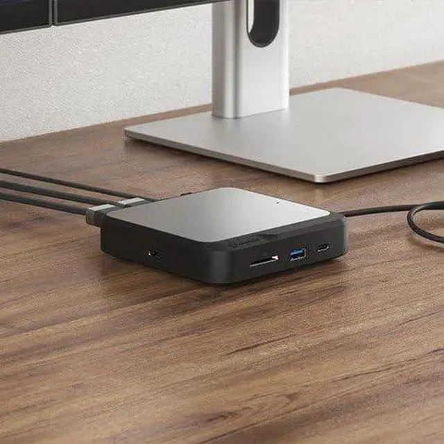 Alt view image 3 of 7 - ALOGIC 7-in-1 Dual 4K Universal Compact Docking Station, 2X HDMI, USB-A, USB-C, 100W PD, Gigabit Ethernet, SD Card Reader, USB-C Power Input, for Windows/MacOS/ChromeOS Computers.