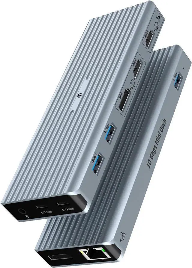 Main image of 11 in 1 USB C Docking Station, USB C HUB Dual 4K@60Hz Video Outputs Dual Monitor,(3 USB 3.1 10 Gb/s, 2 HDMI, 2 DP, 100W PD, Gigabit Ethernet & Audio) for Windows and M1 Macs